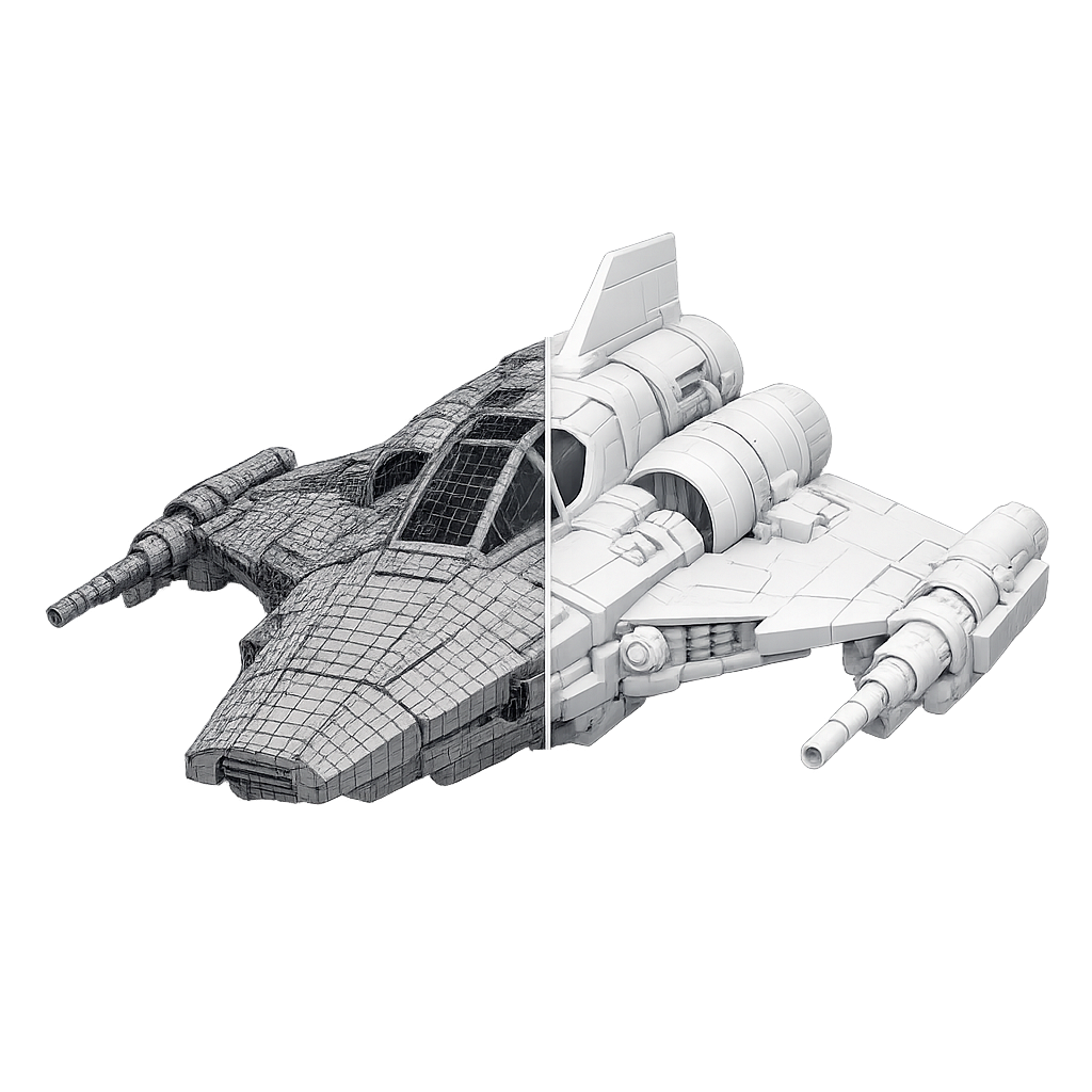 From 3D mesh to printed result